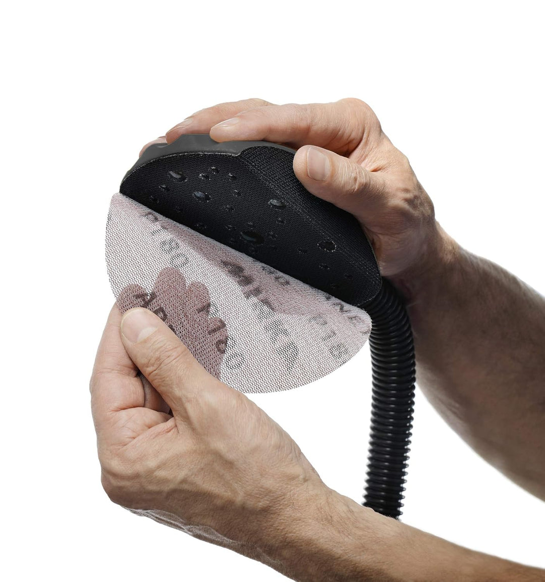 Mirka Roundy Handschleifblock mit Klett und Absaugung / Schleifklotz für Ø 150mm Klett Schleifscheib