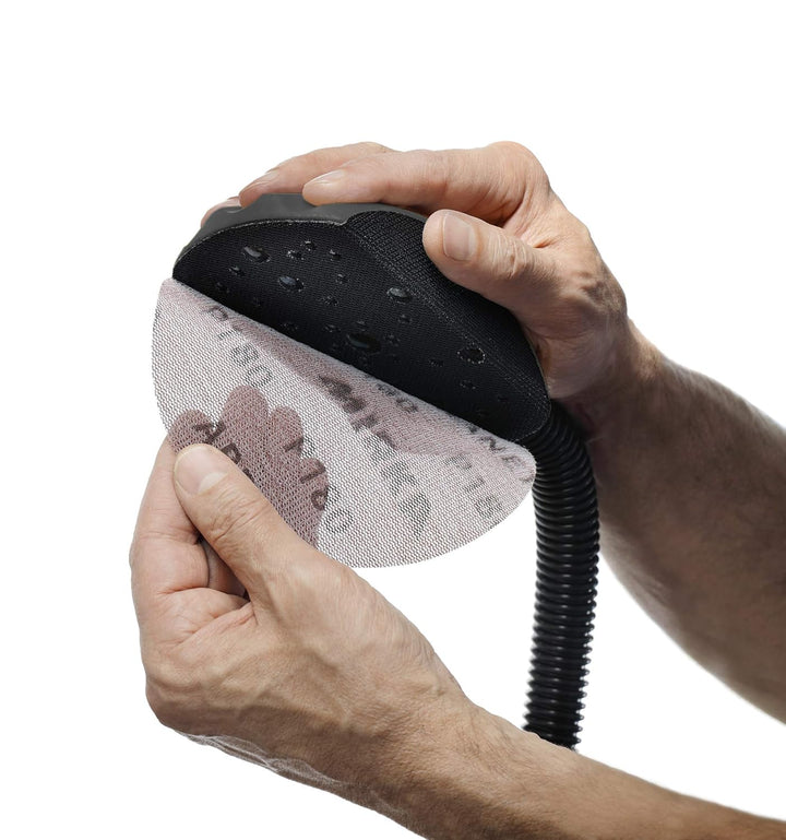 Mirka Roundy Handschleifblock mit Klett und Absaugung / Schleifklotz für Ø 150mm Klett Schleifscheib