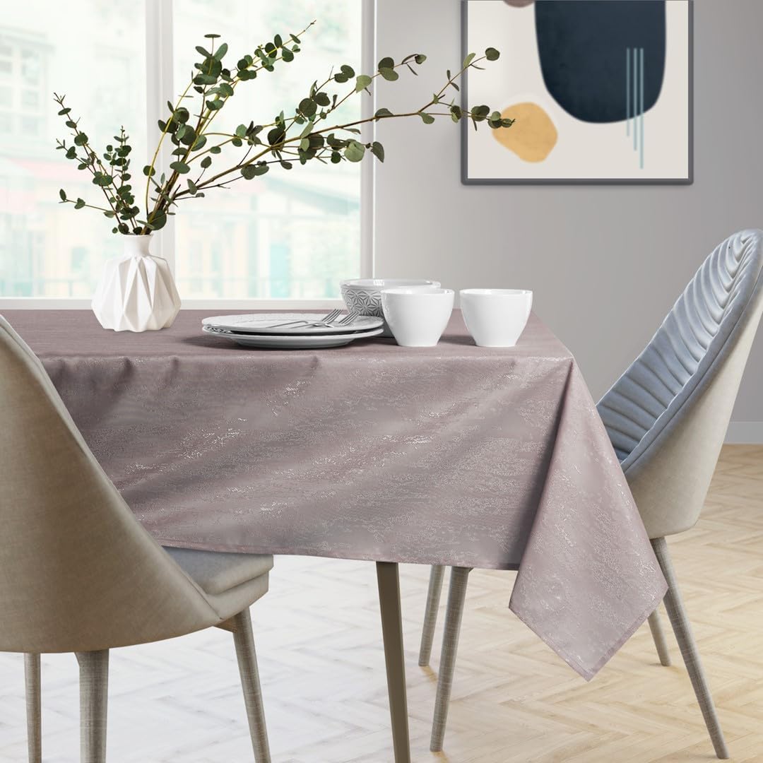 AmeliaHome Tischdecke 110x180 cm Tischtuch Tafeldecke Fleckschutz Lotuseffekt Abwaschbar Wasserabwei