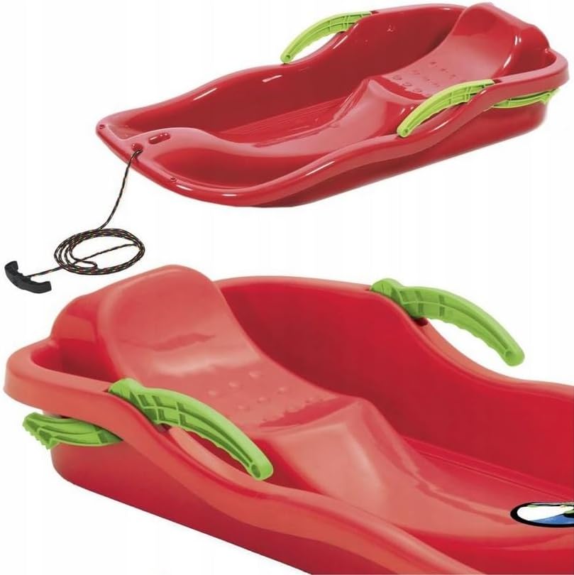 Schlitten Bob Schlitten Kinderbob Rodel Kinderschlitten mit Bremsen inkl. Zugseil Rutscher Rodelschl