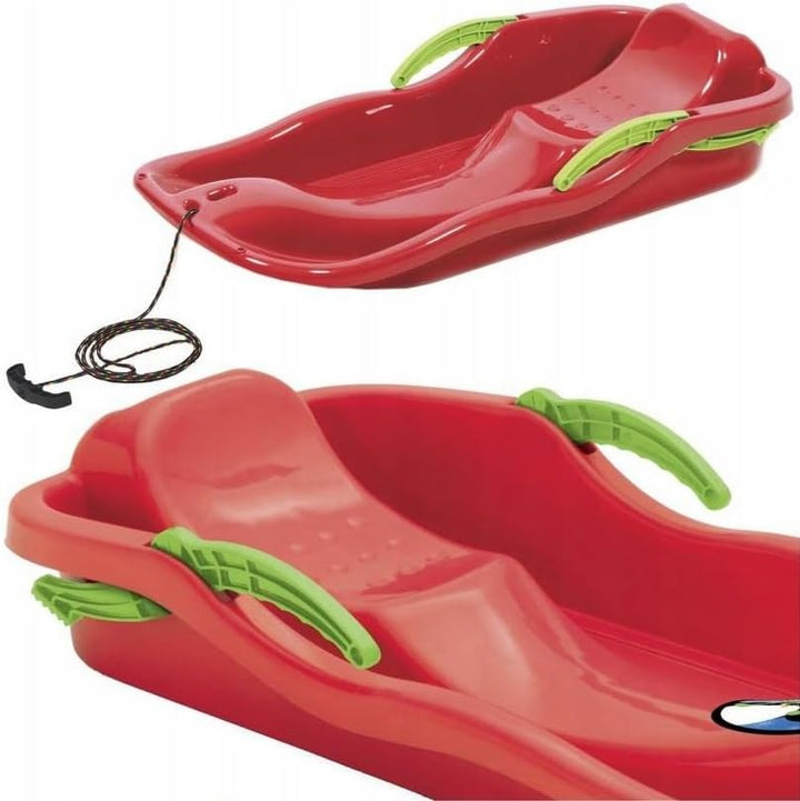 Schlitten Bob Schlitten Kinderbob Rodel Kinderschlitten mit Bremsen inkl. Zugseil Rutscher Rodelschl