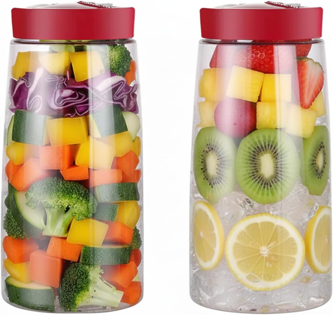 2 Stück Fermentierglas mit 1-Wege-Entlüftung, 2.2L kimchi behälter, Breiter Öffnung Einmachglas mit