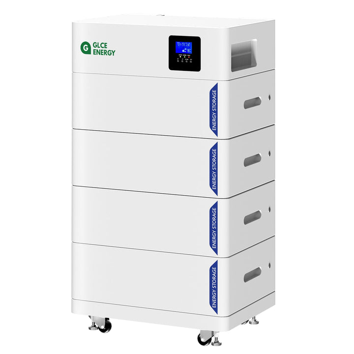 48V 400Ah LiFePO4 Batterie (4 x 100Ah Pack), 20,48kWh All-in-One Lithiumbatterie, Mit Heim-Batterie-