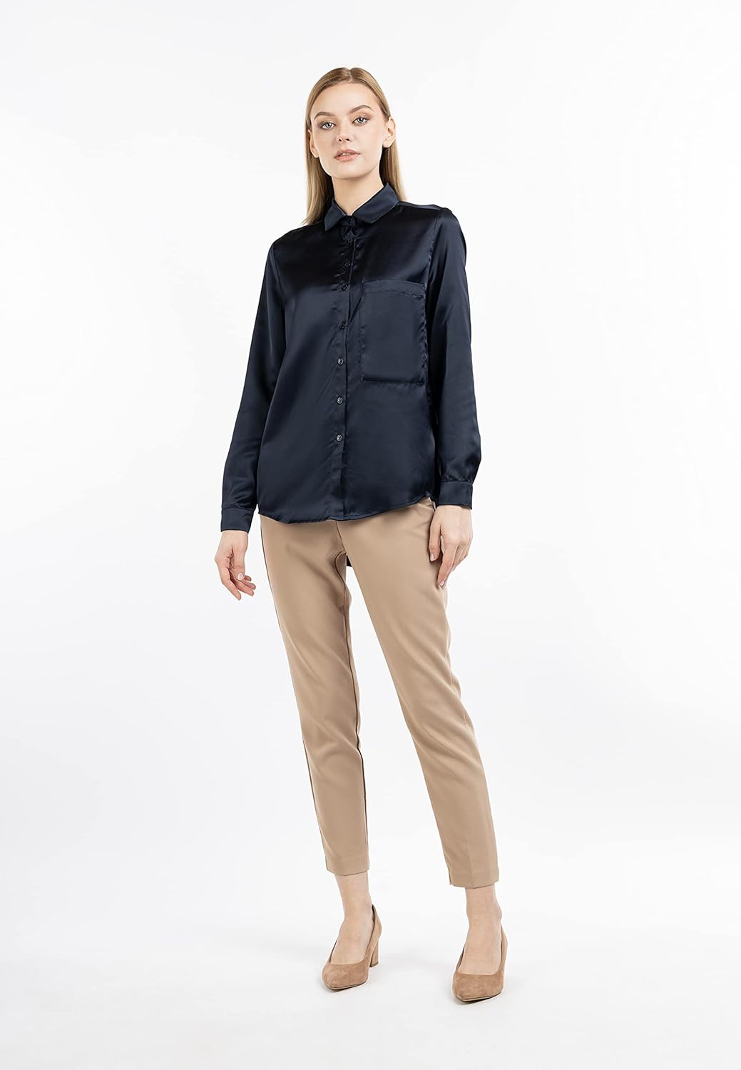 baradello Damen Hemdbluse L Navy, L Navy