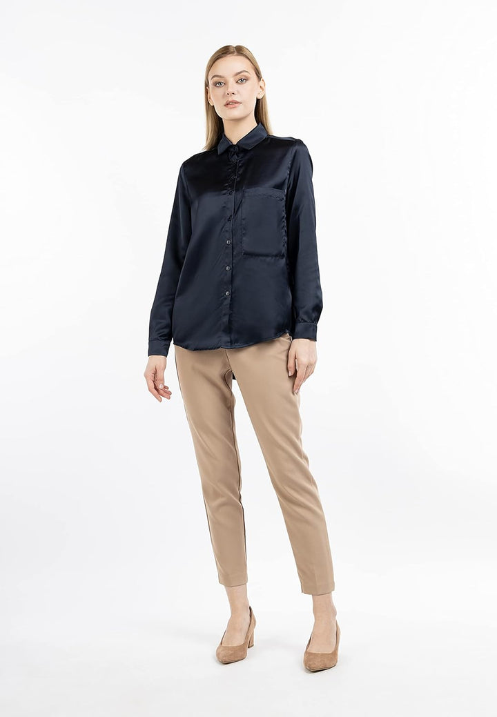 baradello Damen Hemdbluse L Navy, L Navy