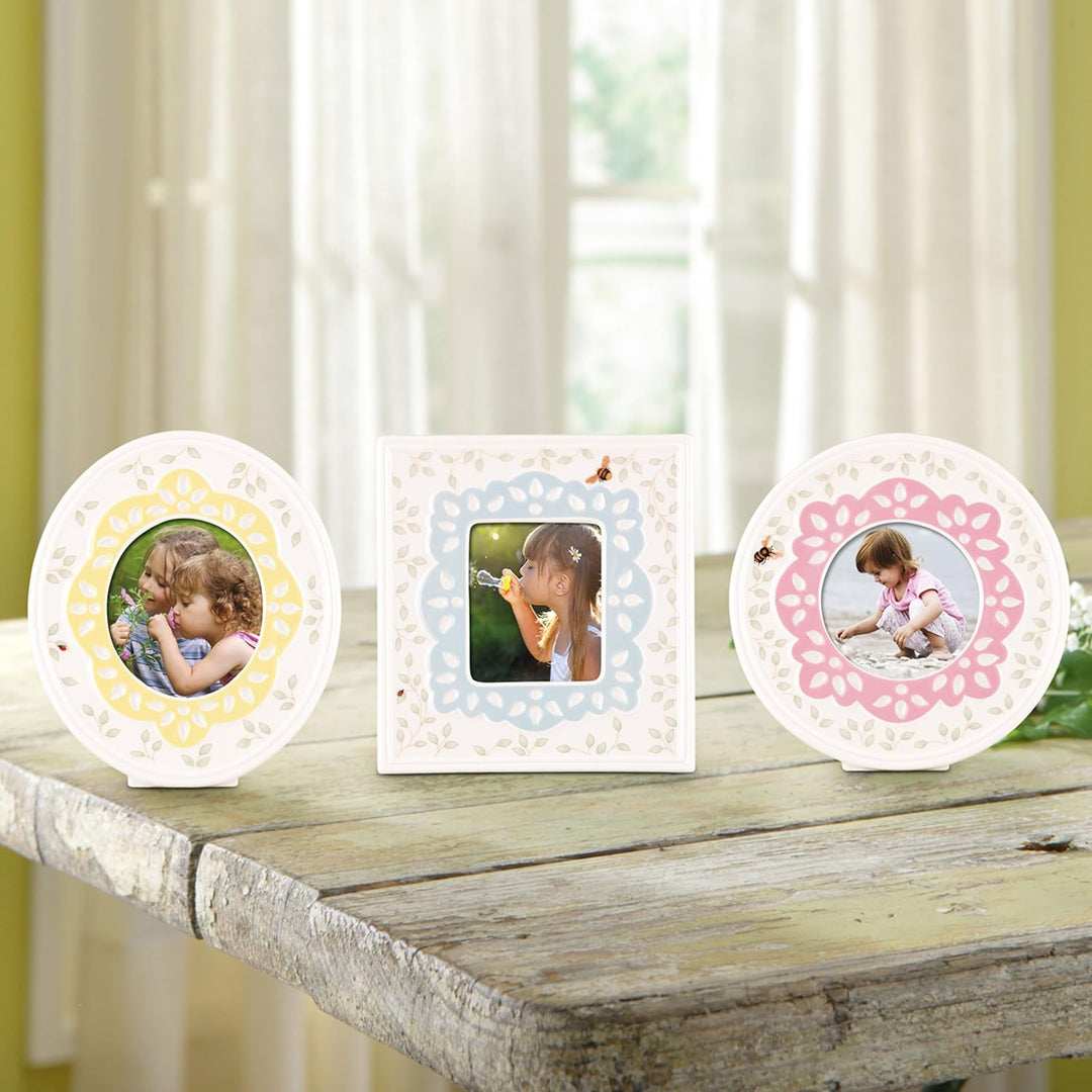 LENOX Butterfly Meadow® Bilderrahmen, 7,6 x 7,6 cm, 3-teilig, Rahmen, 3 Stück