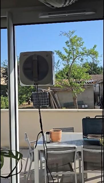 WISEBOT Fensterputzroboter KI-Navigation, 3-Fach Spray, Eckenreinigung | Fensterroboter mit quadrati