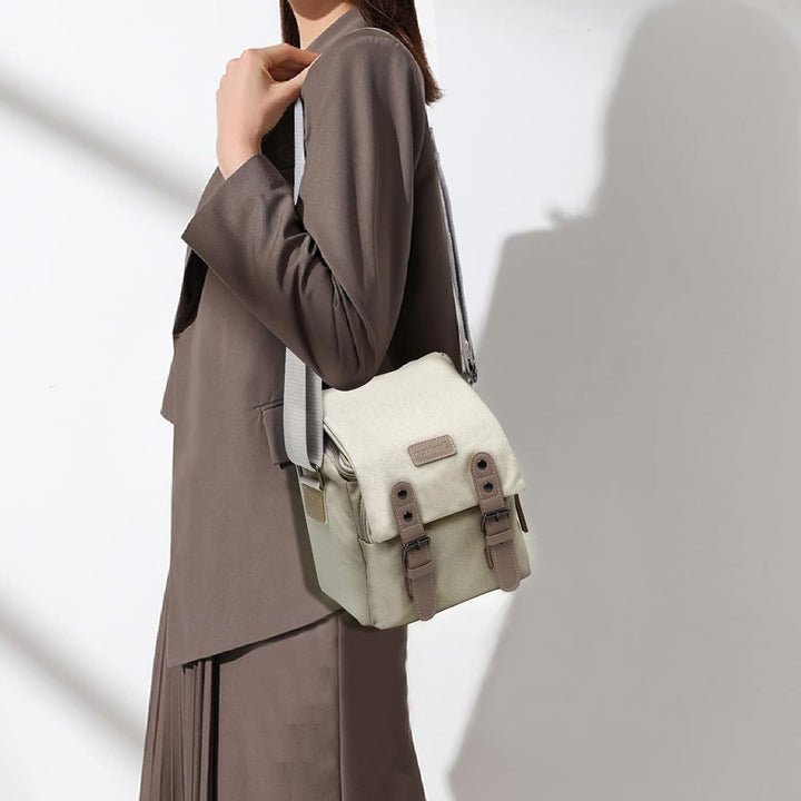 Cwatcun Kameratasche,Wasserdicht Klein Kamerataschen SLR-Tasche Vintage Fototasche aus Canvas Unisex