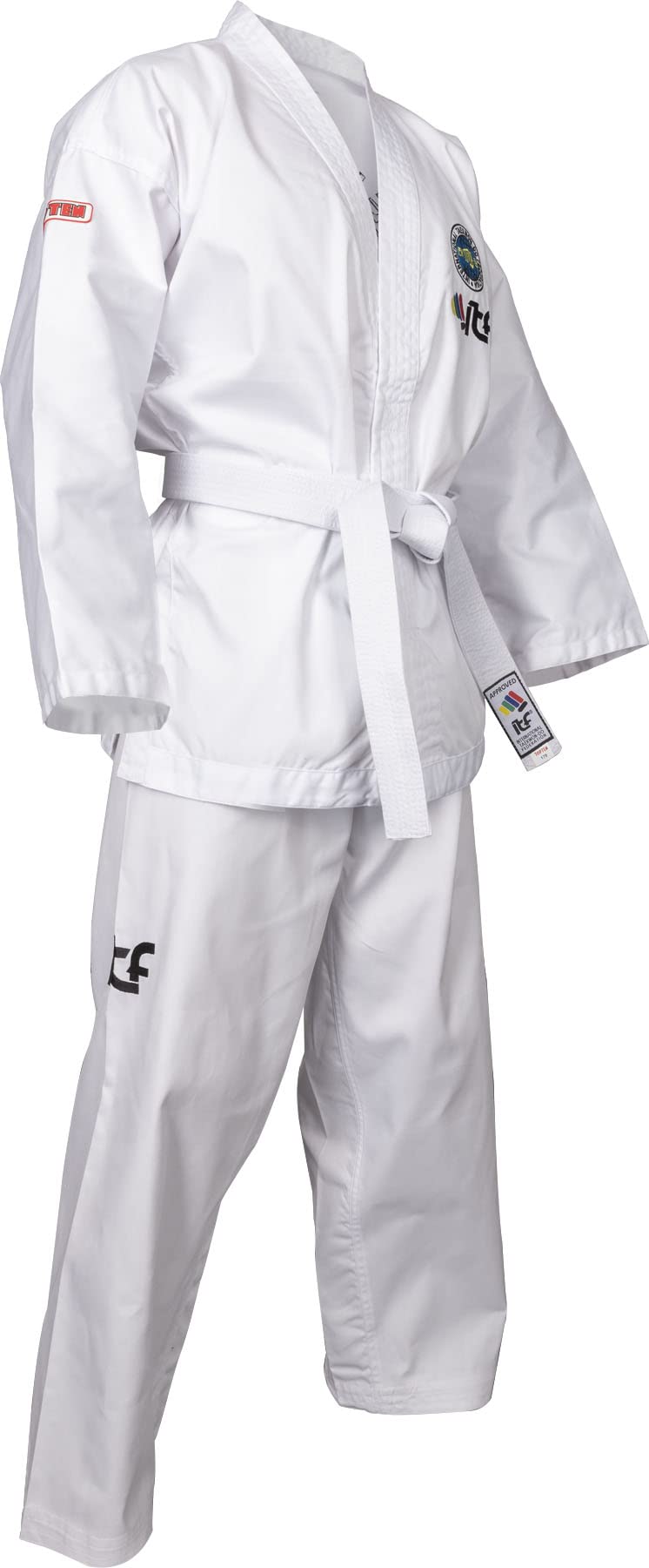 TOP TEN Taekwon-Do Dobok Kyong| Kampfsportanzug | ITF approved | TKD Uniform 110 cm, Schlupfjacke We