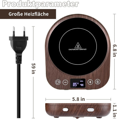 Elektrischer Kaffeewärmer,Aufgerüstet Tassenwärmer,Elektrischer Getränkewärmer mit 9 Temperatureinst