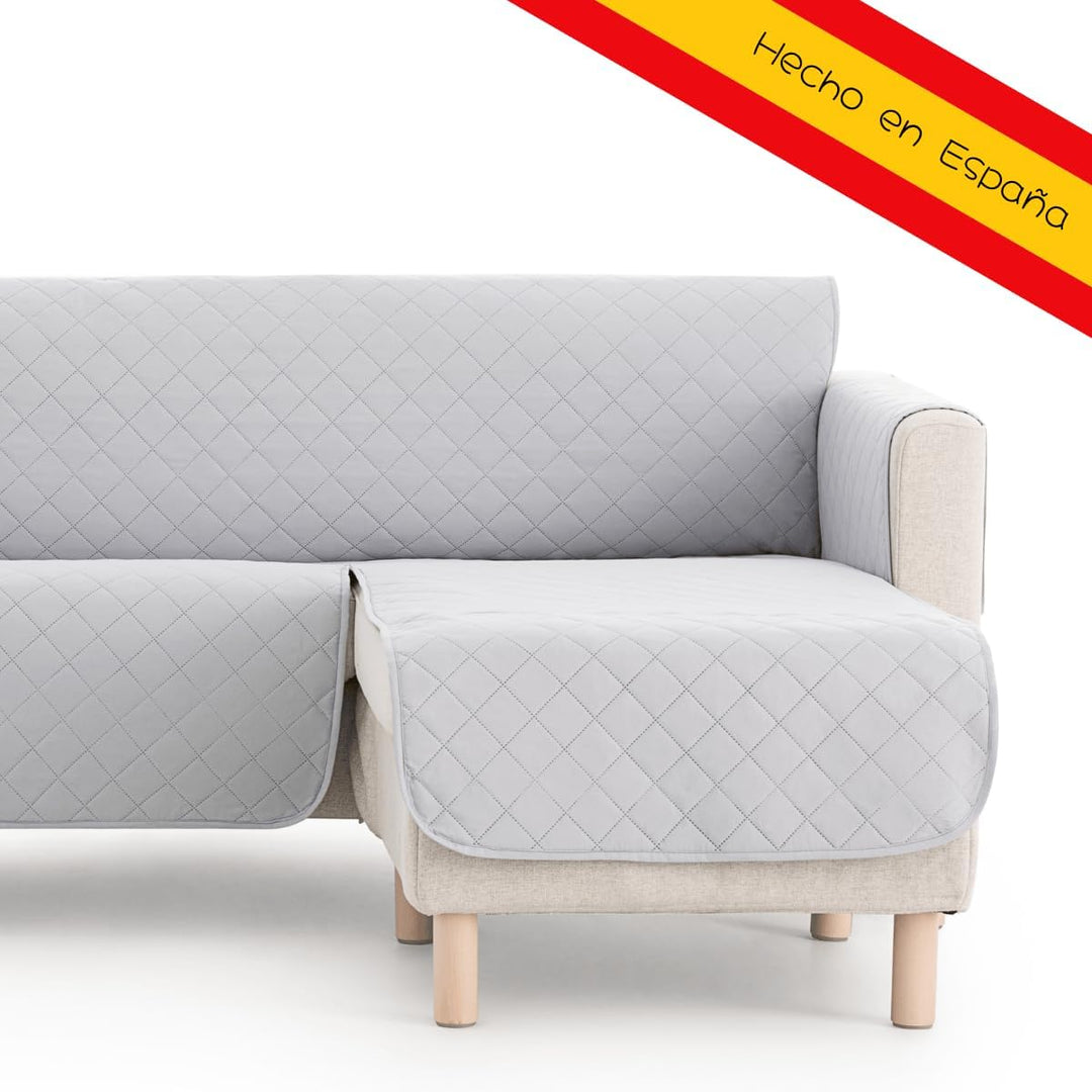 LANOVENANUBE - Gepolsterter Bezug für Chaiselongue Mallorca - Praktisch - Rechts 280 cm - Hellgrau C