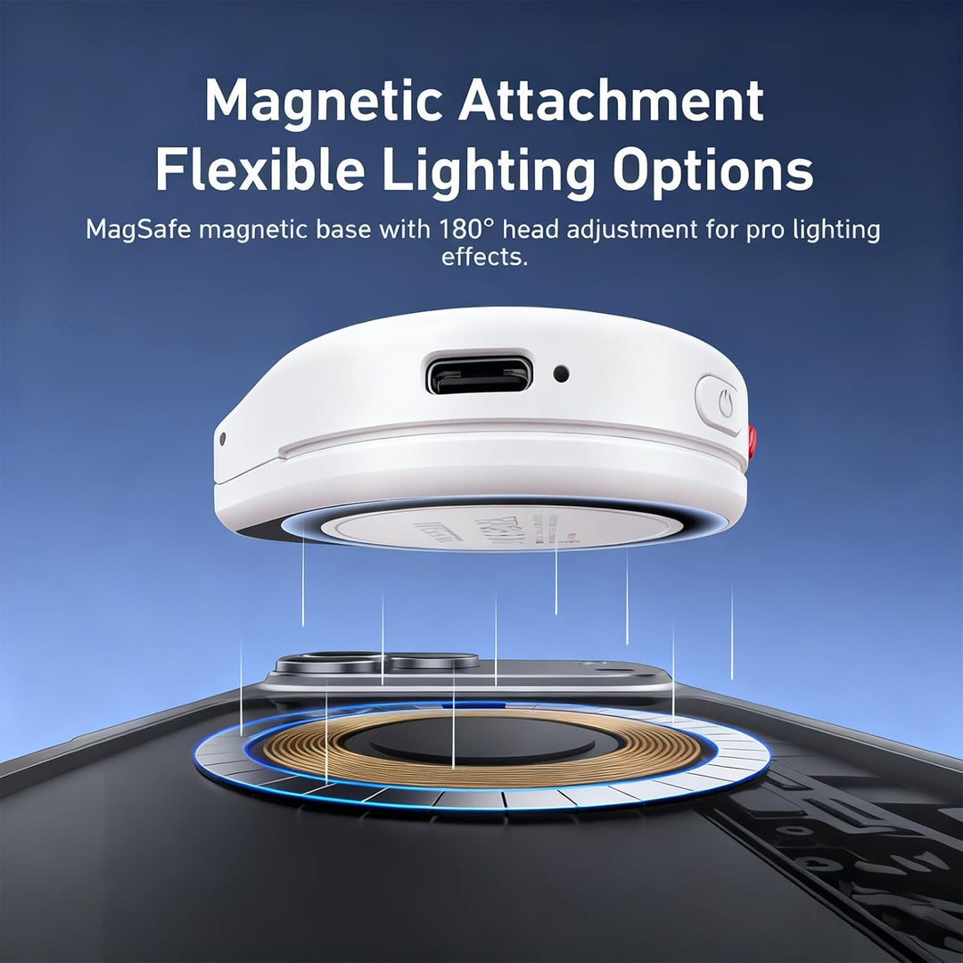 TELESIN C03 Magnetisches Selfie-Licht für Smartphones, Magsafe-kompatibel – CRI97 360° LED-Ringlicht
