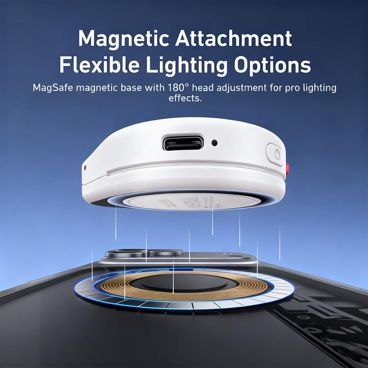TELESIN C03 Magnetisches Selfie-Licht für Smartphones, Magsafe-kompatibel – CRI97 360° LED-Ringlicht