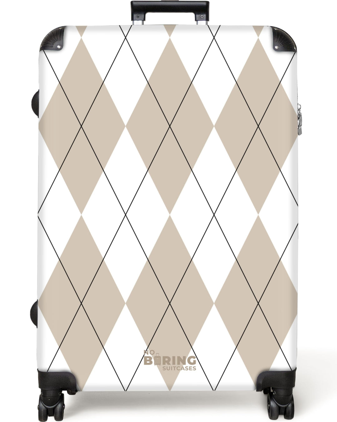 NoBoringSuitcases.com® Koffer XL Gross 77x51.5x28 cm Reisekoffer mit 4 Rollen Leicht Trolley Hartsch