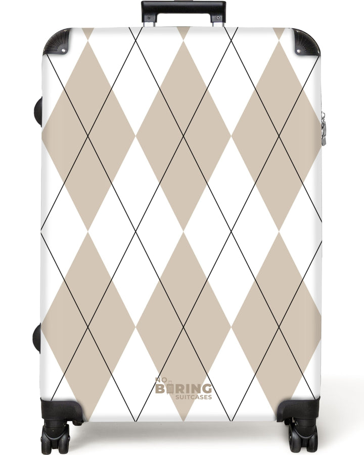 NoBoringSuitcases.com® Koffer XL Gross 77x51.5x28 cm Reisekoffer mit 4 Rollen Leicht Trolley Hartsch