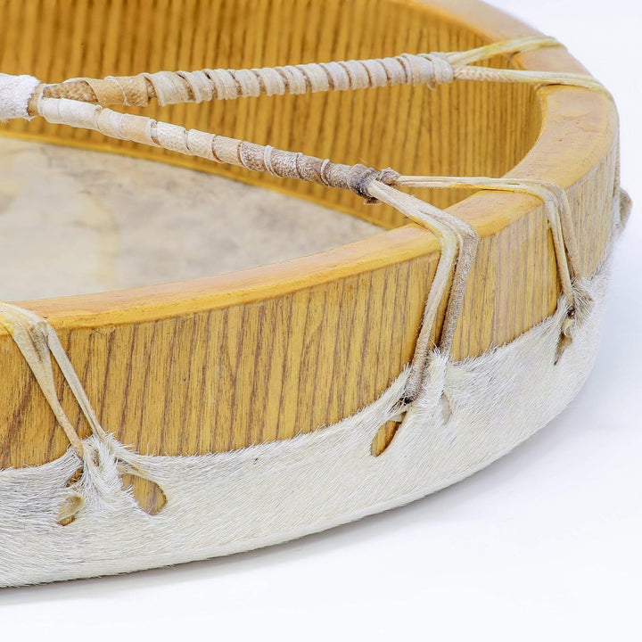 Shamandrum Ø 40 cm Rahmentrommel im mysevendo Set Rund Ziegenhaut Behaart Shaman Drum Goat Skin inkl