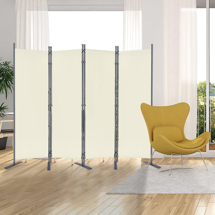 JOIEYOU Paravent Outdoor Sichtschutz Trennwand 4 Teilig 225x180cm Raumtrenner mit Flache Füsse Anti-