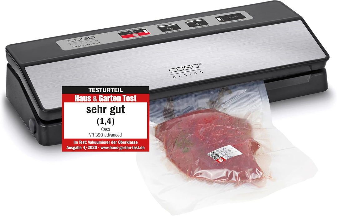 CASO 1522 VR 390 advanced Vakuumierer, Folienschweissgerät, bis zu 75 Vakuumiervorgänge non-stop, re