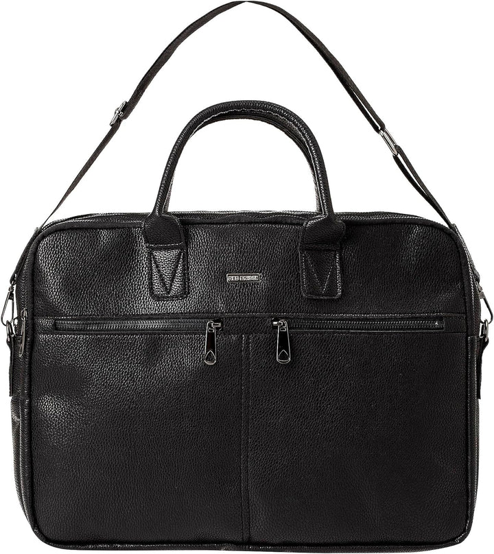 Redbridge Herren Schultertasche Messenger Bag Umhängetasche Kunstleder Schwarz, Schwarz