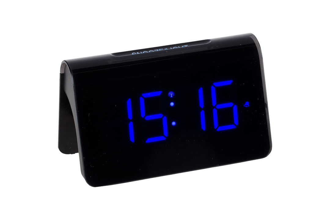 TFA Dostmann 60.2543 Digitaler Funk Wecker ICON LED Leuchtziffern blaue Ziffern, blaue Ziffern