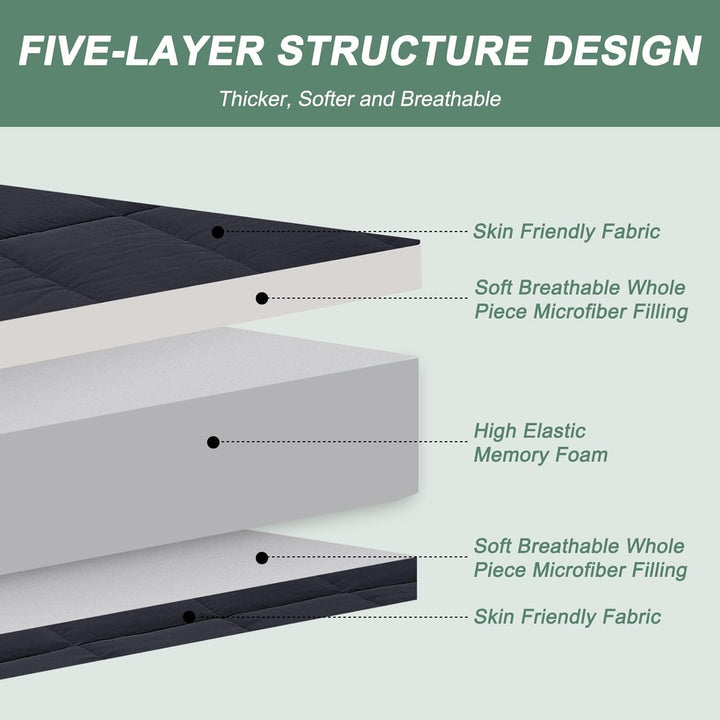 Futon Matratze 153x203cm Klappmatratze - 10cm dick Japanische Klappmatratze, Futon Gästebett, Bodenm