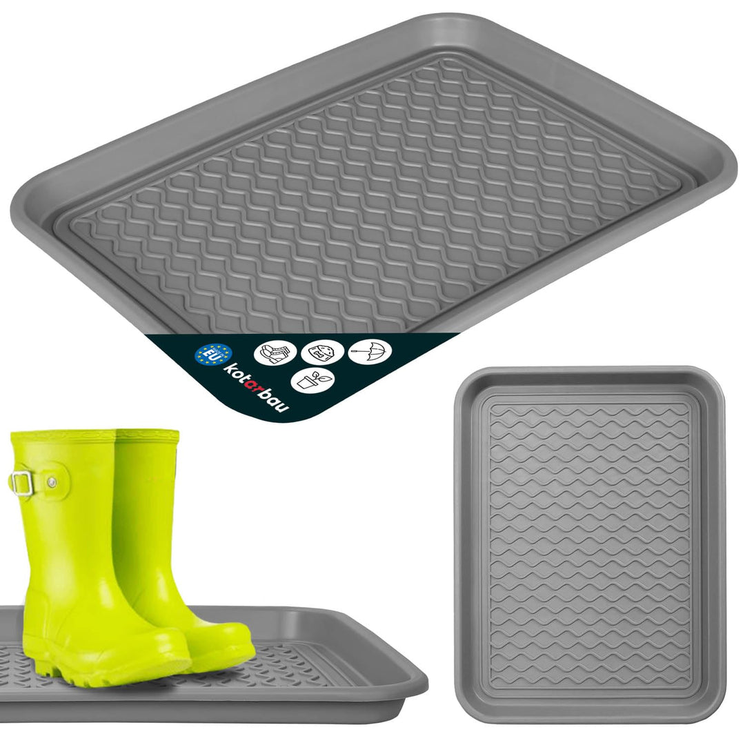 KOTARBAU® Schuhabtropfschale - 38 x 50 cm - Abtropfmatte für nasse Schuhe - Schuhablage für Herbst &amp;
