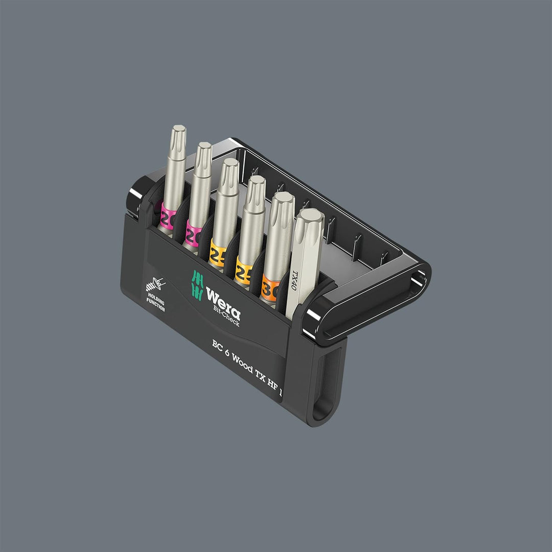 Wera - 05056470001 - Bit Sortiment, Bit-Check 6 Wood TX HF 1, 6-teilig