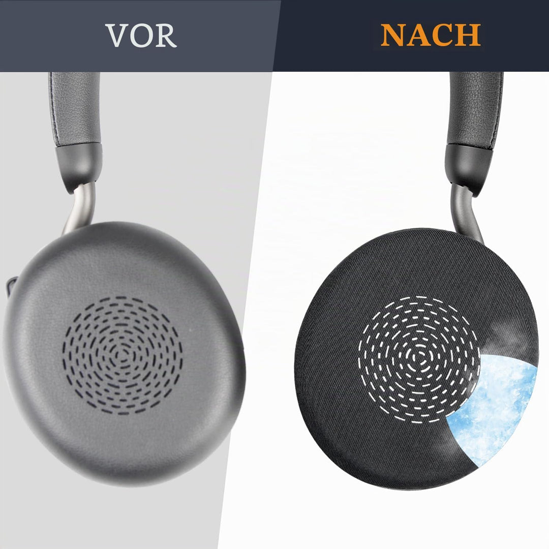 SOULWIT Kühlgel Ersatzpolster Ersatz Ohrpolster für Jabra Evolve2 75 PC Wireless Headset (passen Nic
