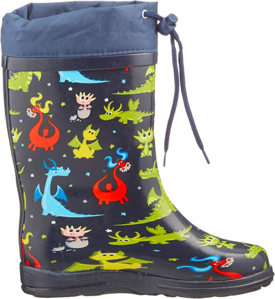 Beck Jungen Drachen Gummistiefel 21 EU Blau, 21 EU Blau