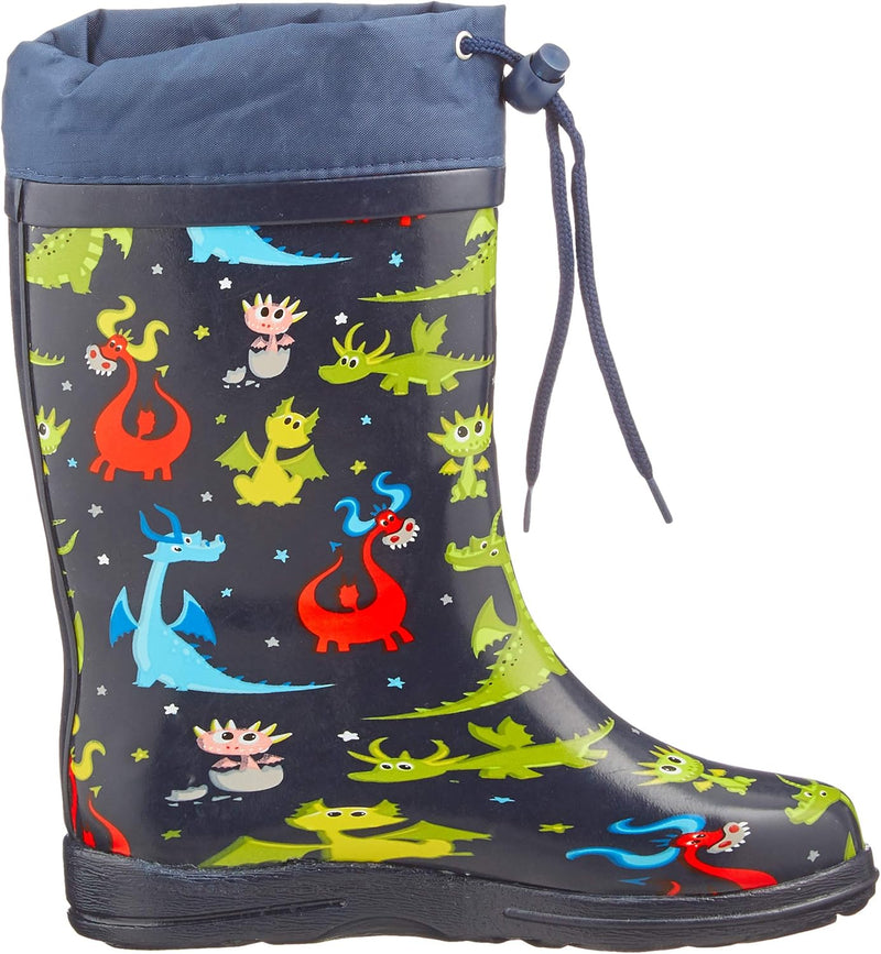 Beck Jungen Drachen Gummistiefel 21 EU Blau, 21 EU Blau