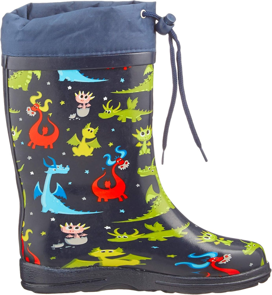 Beck Jungen Drachen Gummistiefel 21 EU Blau, 21 EU Blau