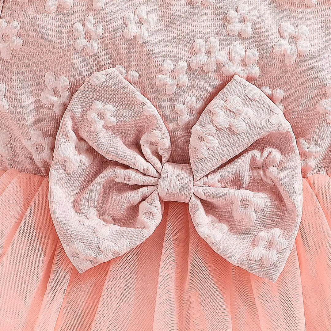 Kleinkind Baby Mädchen Bowknot Tutu Kleid und Cardigan Set 2 Stück ärmellosem Tüllkleid mit Blumenmu