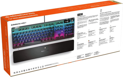 SteelSeries Apex 7 - Mechanische Gaming-Tastatur – OLED Smart Display – Rot Schalter – Amerikanisch