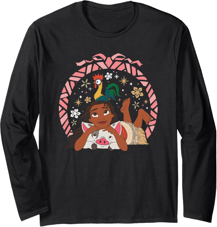 Disney Princess Moana Hei Hei and Pua Holiday Langarmshirt