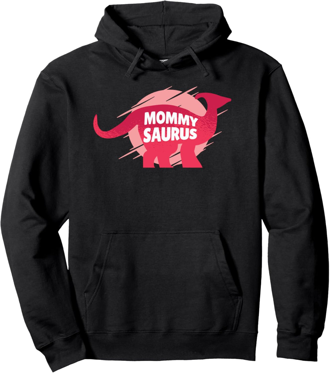 Mommy Saurus - Proud Mother Mom Dino Dinosaur Illustration Pullover Hoodie