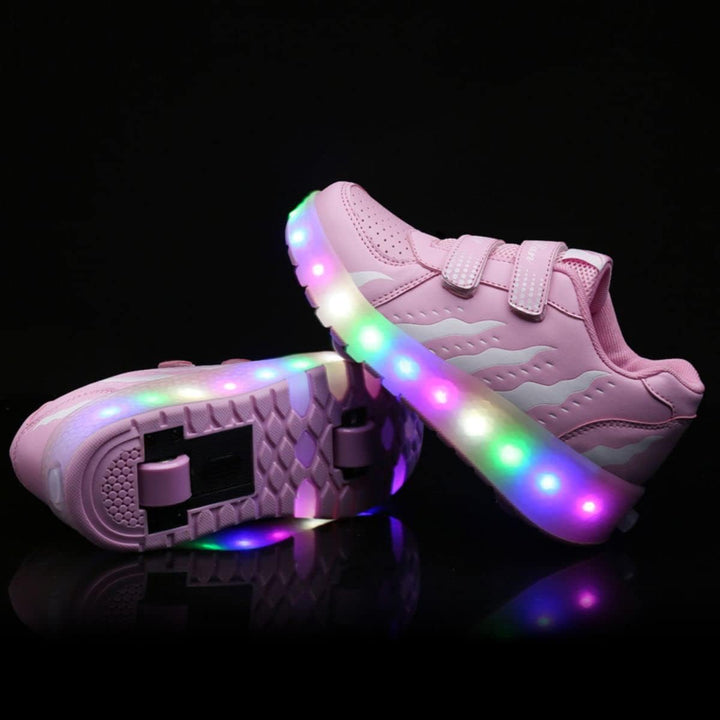 HUSKSWARE Kinder Sneaker 2-4 Räder Jungen Mädchen Sneaker Party Geburtstag Weihnachten 28 EU 028 Ros