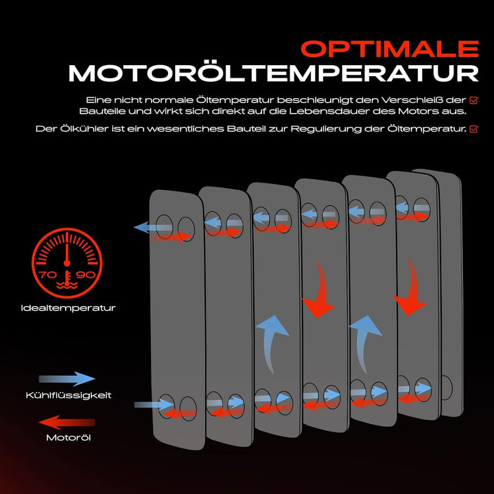 Frankberg Ölkühler Motoröl Automatikgetriebe Kompatibel mit 3er E90 E91 E92 E93 5er F07 F10 F11 7er