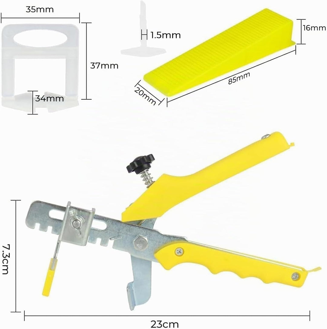 Fliesen Nivelliersystem 1.5mm Fugenbreite fliesen verlegehilfe nivelliersystem, 300 Zuglaschen, 100