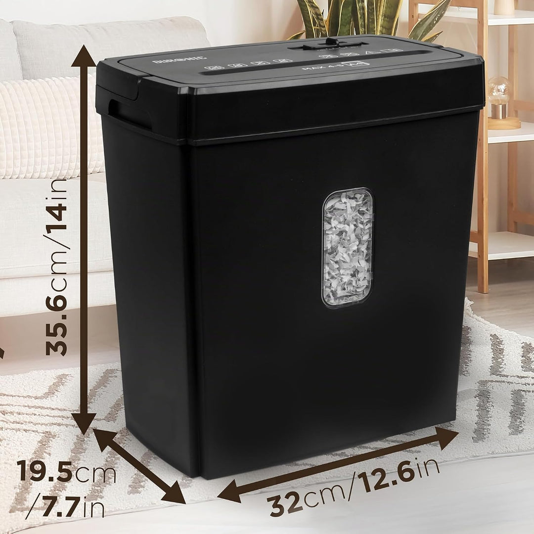 Duronic PS657 Aktenvernichter | 5 x A4 Blatt | 15 Liter Papierkorb | 170 Watt | Kreuzschnitt Schredd
