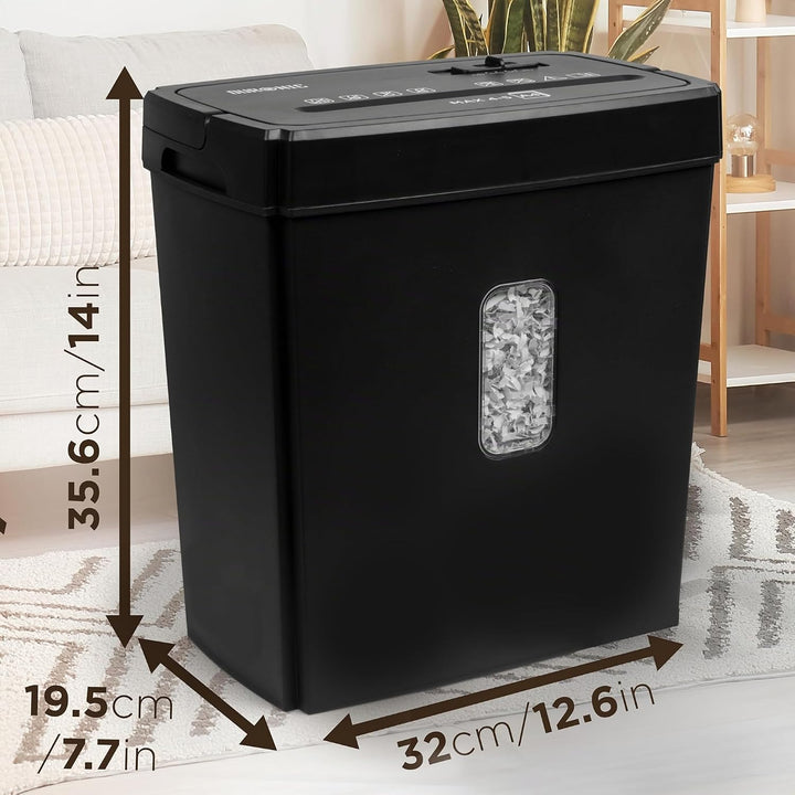 Duronic PS657 Aktenvernichter | 5 x A4 Blatt | 15 Liter Papierkorb | 170 Watt | Kreuzschnitt Schredd