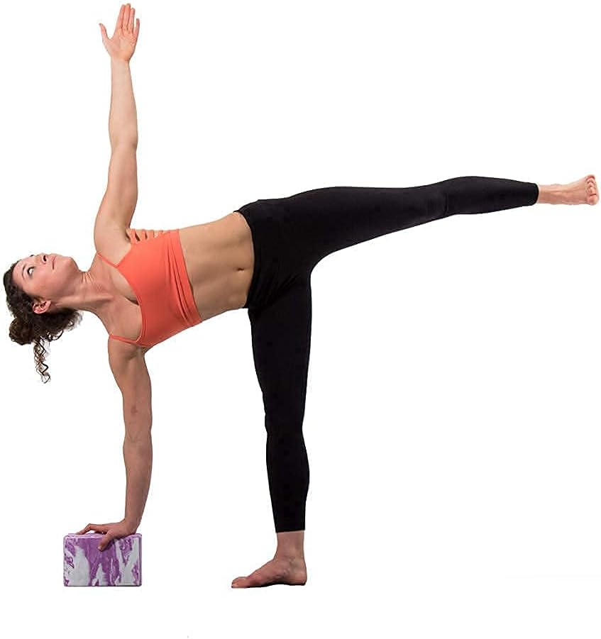 Yoga Block - 1 oder 2 PC-Set - Einzigartiger starker/Fester/Leichter Eva-Schaumblock/Ziegel (Lila x