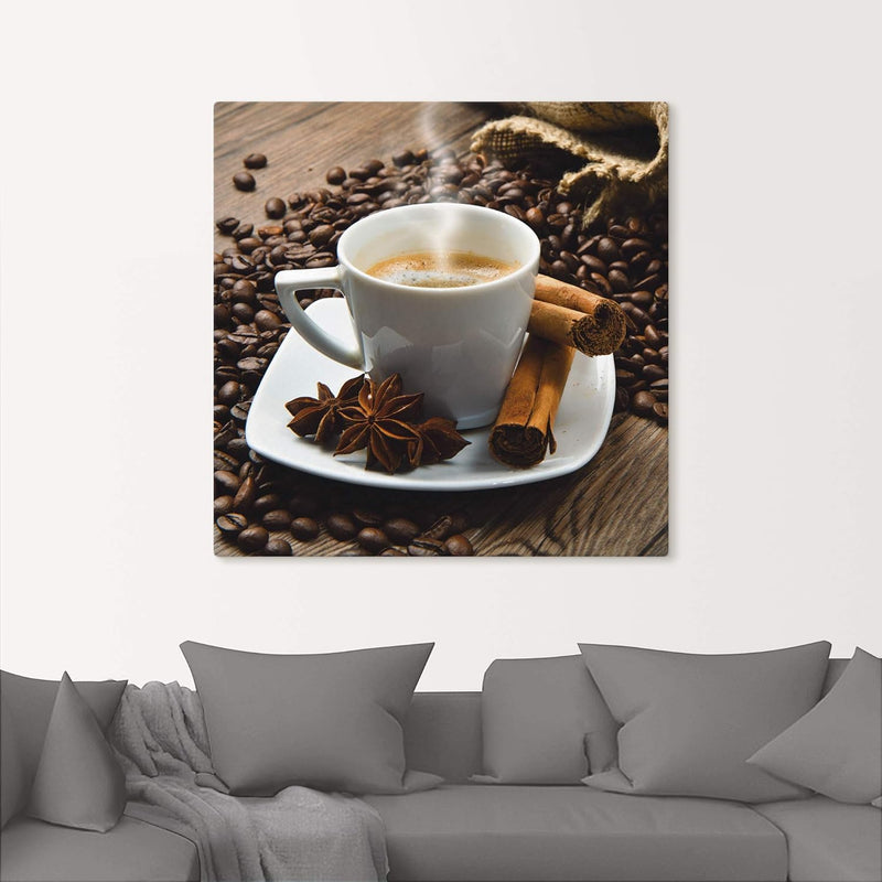 ARTland Leinwandbilder Wandbild Bild auf Leinwand 40x40 cm Ernährung & Genuss Getränke Kaffee Fotogr