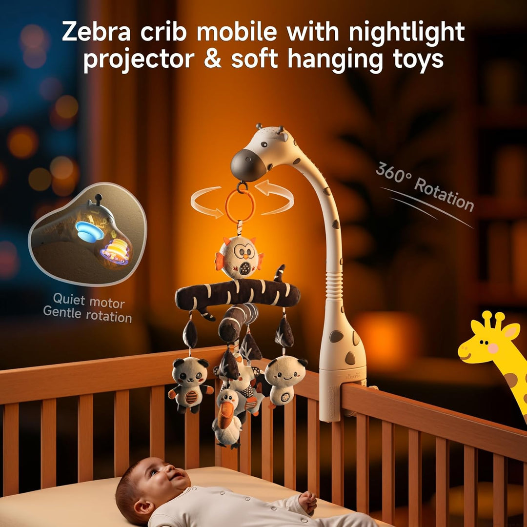 TUMAMA Mobile für Babybetten für Babys von 0 3 6 Monate, kontrastreiches Babybett-Spielzeug mit Nach