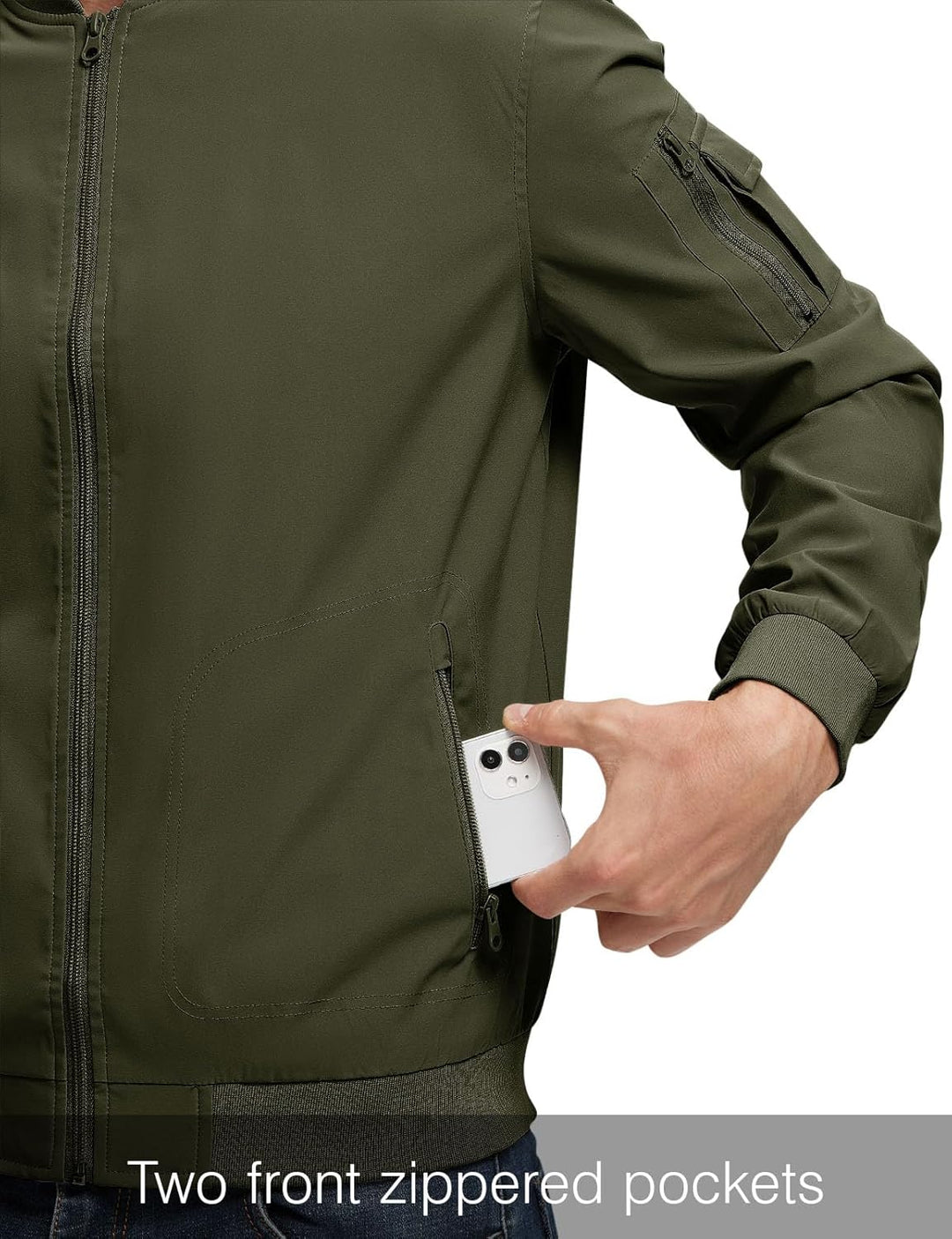 donhobo Herren Jacken Leichte Windbreaker Übergangsjacke Bomberjacke Frühling Herbst Fliegerjacke St