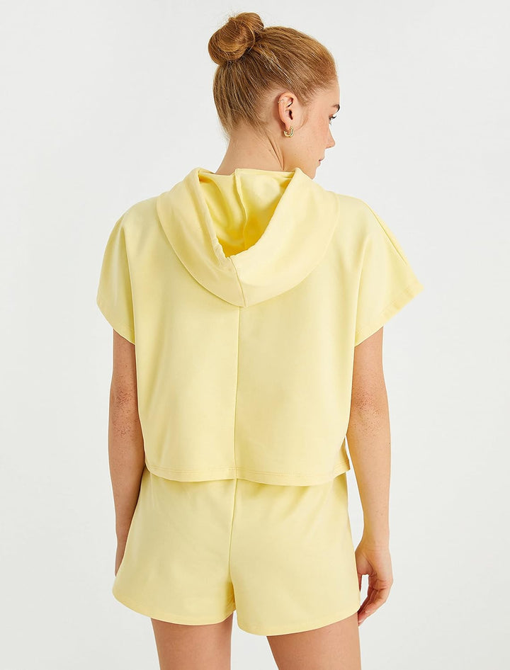 Koton Damen Sweatshirt S Yellow (151), S Yellow (151)