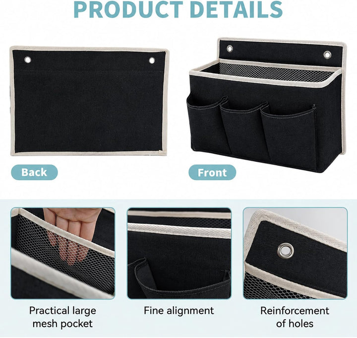 2 Stück Wand Organizer, Tasche Hängekörbe Mit Grosser Mesh Abteilung Und 3 Taschen Tür Organizer, Pl