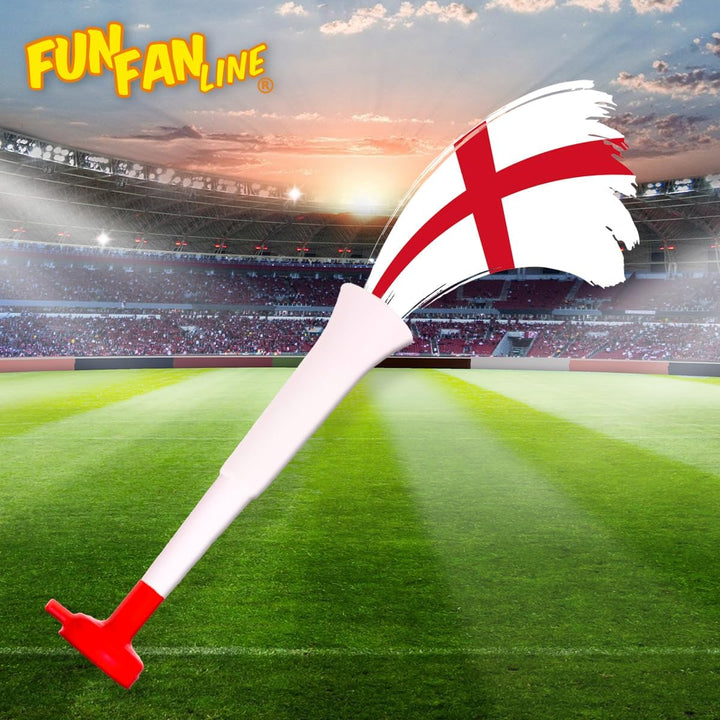 FUN FAN LINE - Pack x3 Plastik Vuvuzela Trompeten. Zubehör für Fussball- und Sportfeste. Geräuschvol