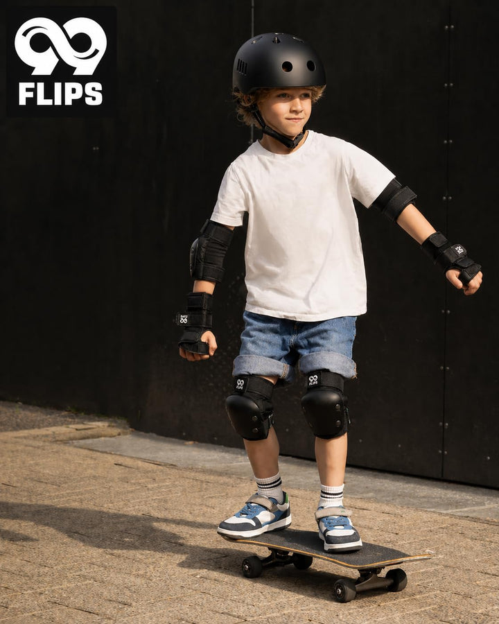 99FLIPS Schoner Inliner Kinder Knieschoner Kinder - Inliner Schoner Set - Schutzausrüstung - Knie un
