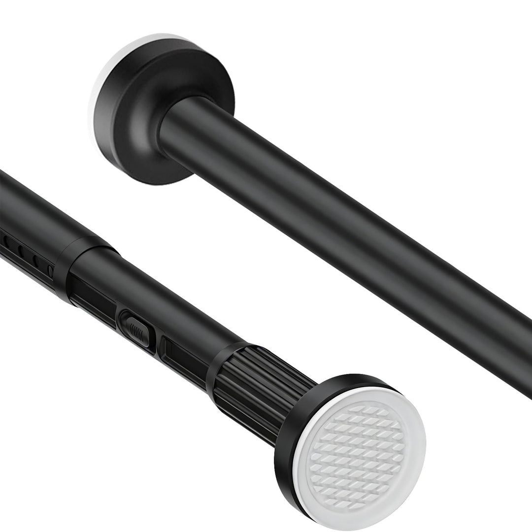 Gardinenstange ohne Bohren 70-110cm, Ø32mm Matt Schwarz Multifunktionale Vorhangstange zum Einklemme