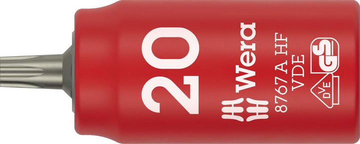 Wera 05005922001 8767 A VDE HF TORX® Zyklop Bitnuss, isoliert, mit 1/4"-Antrieb, mit Haltefunktion,